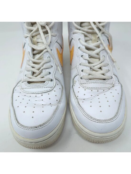 Nike Air Force 1 AF1 White High Top Sneakers 8 Yellow Mens main image 12